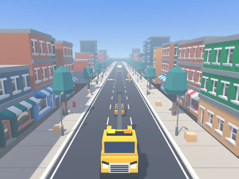 A car racing ahead of a tow truck on a busy road